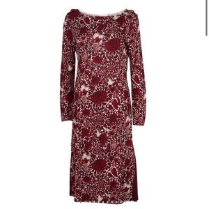 Tory Burch Ria Floral-print boat neck Dress Sz L